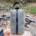 Waxed Canvas EDC Toiletry Bag – Handcrafted Water-Resistant Dopp Kit KenyonKraft