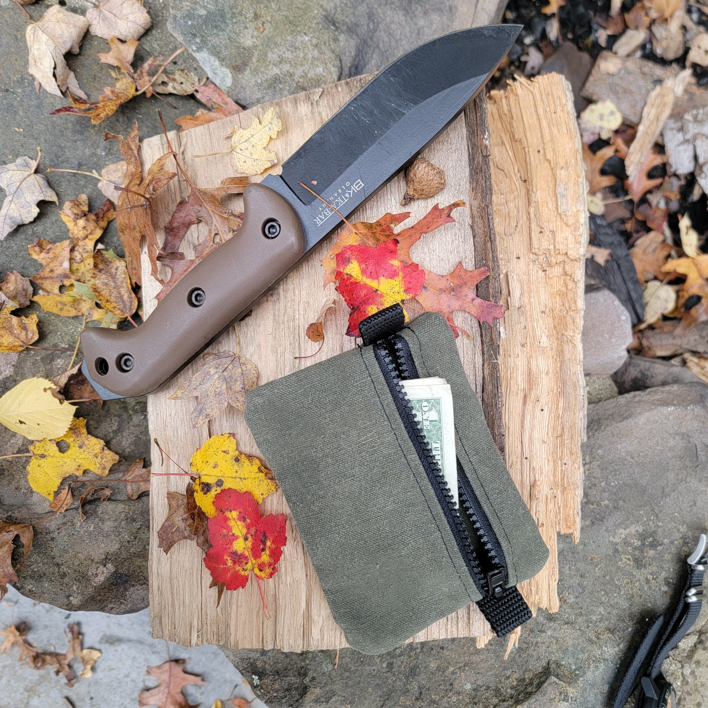 Handmade Waxed Canvas EDC Multi-Tool Pocket Pouch | Rugged Compact Organizer by KenyonKraft